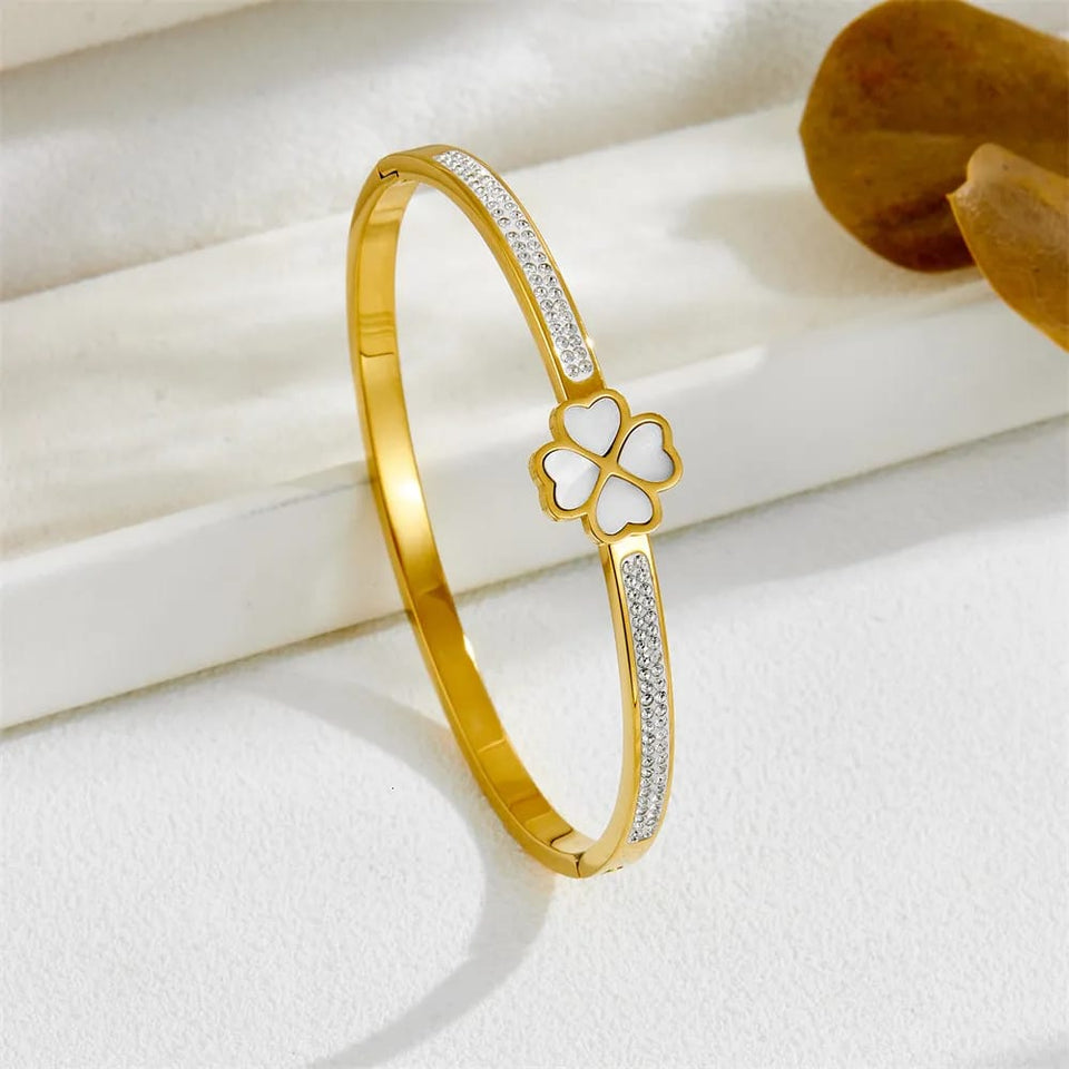 Stainless Steel flower hand Cuff