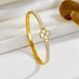 Stainless Steel flower hand Cuff