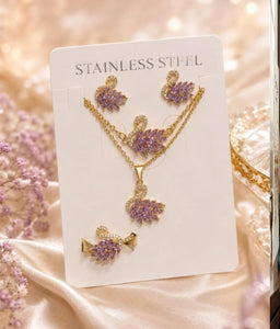 swan pendent set / bracelet and ring